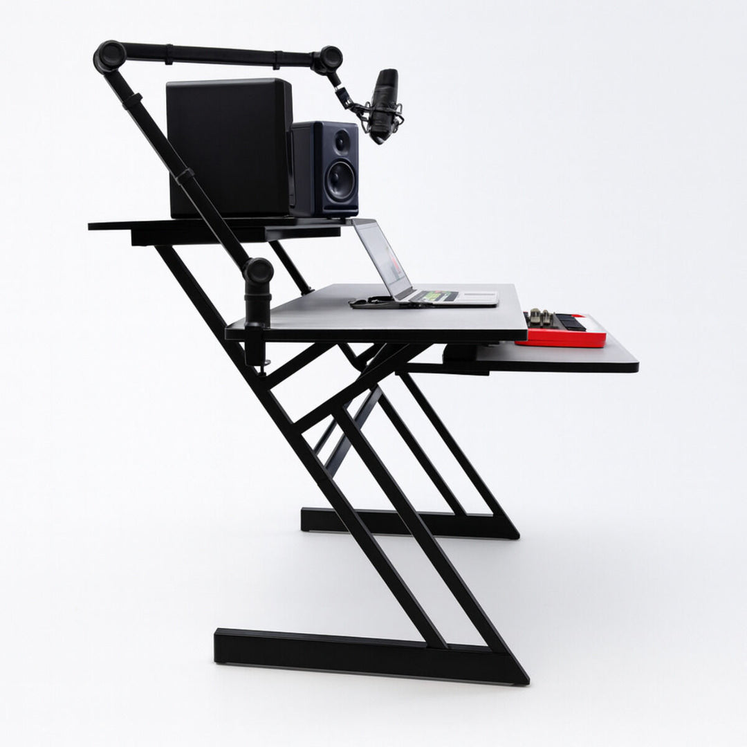 Bureau d’étude avec étagères et extension pour keyboard (120 cm)
