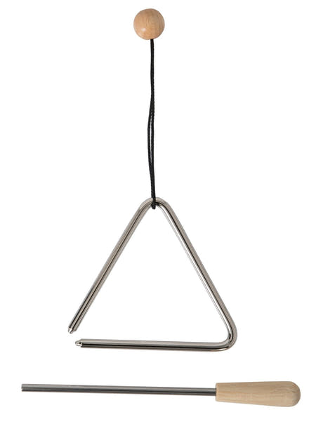 GEWA triangles 10 cm en alliage d’acier spécial, baguette et corde