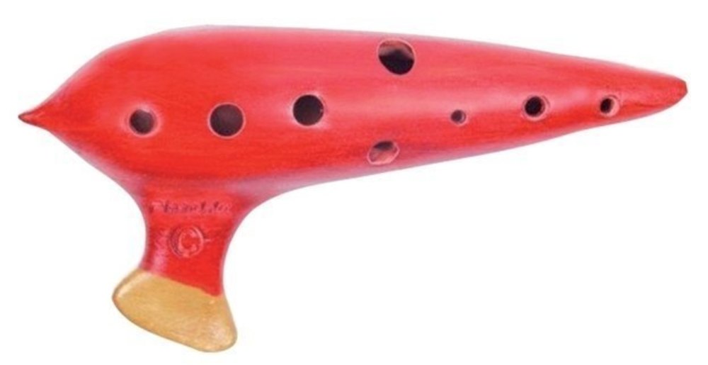 Ocarina Plaschke Classic en do, 16 cm, de C2 à F3, émaillée rouge