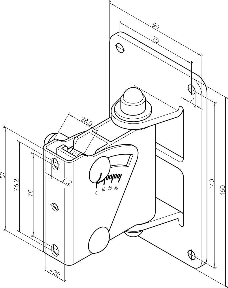 König & Meyer 24471 Support Mural pour Enceinte Noir (15 kg)