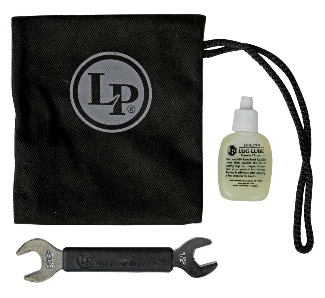Latin Percussion accessoires de tirants d’accordage et tiges de tension Accessory Pouch Pro avec clé d’accordage LP227A et lubrifiant pour tirants LP238 (LP227E)
