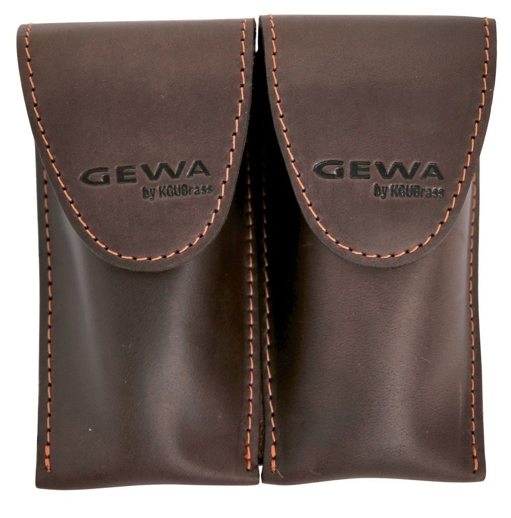 GEWA Crazy Horse Bugle Double pour 2 embouchures de cor, noir