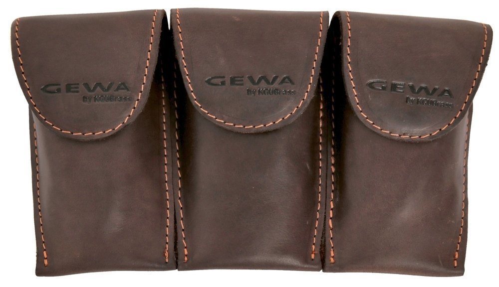 GEWA Crazy Horse Bugle Triple pour 3 embouchures de cor d'harmonie, marron