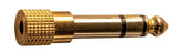 GEWA adaptateur jack stéréo 6,3 mm femelle vers mâle, doré