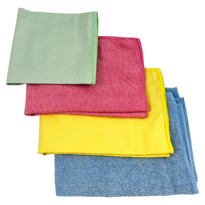 Lot de chiffons en microfibre, pack de 4