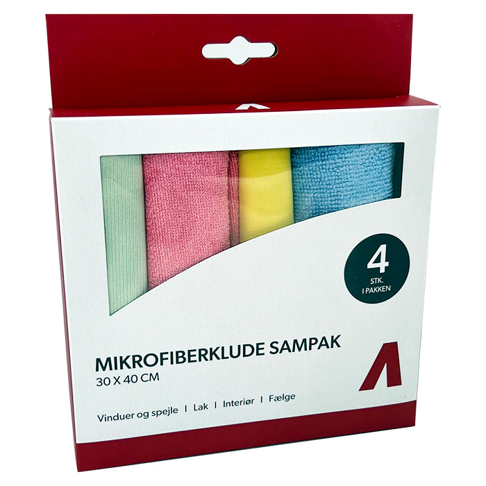 Lot de chiffons en microfibre, pack de 4
