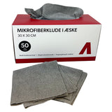Chiffons en microfibre en boîte, 30x30 cm, 180 g/m², 50 pièces.