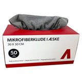 Chiffons en microfibre en boîte, 30x30 cm, 180 g/m², 50 pièces.