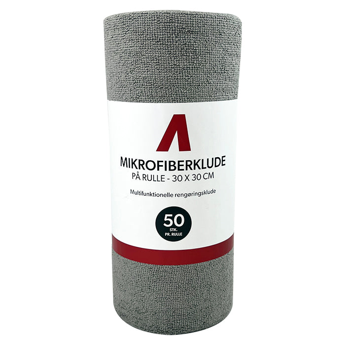 Chiffons en microfibre en rouleau, 30x30 cm, 180 g/m², 50 pièces