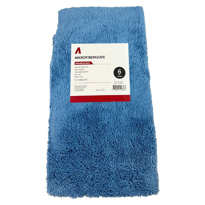 Chiffon en microfibre de luxe, 40x40cm, 540gsm, 6 pièces