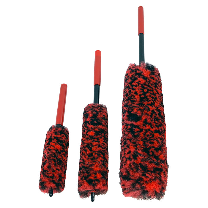 Set de brosses pour jantes en microfibre - 3 pièces.