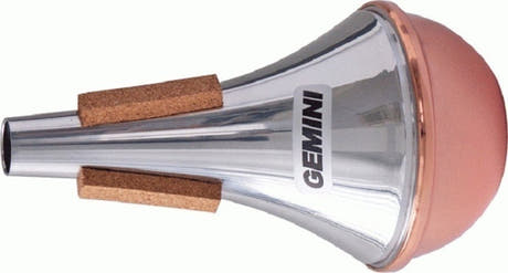 Tom Crown Gemini sourdine droite pour trompette, fond en cuivre