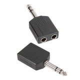 Adapter Audio Connector 2 x 6.3 mm Stereo Jack Female to 6.3 mm Stereo