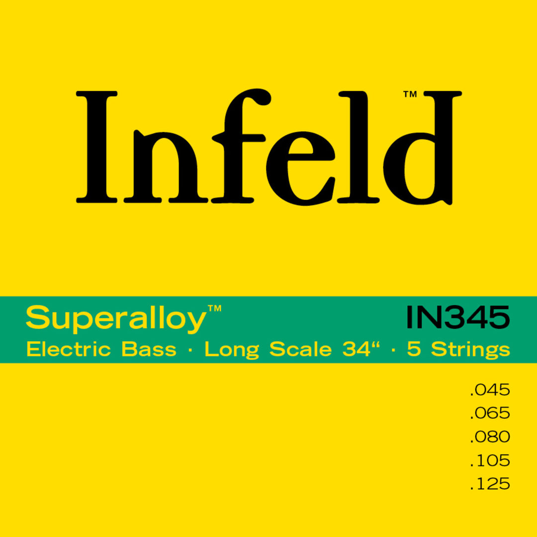 Cordes de basse électrique Thomastik-Infeld Superalloy. Round Wound Long Scale - Set 5 string long (IN345)