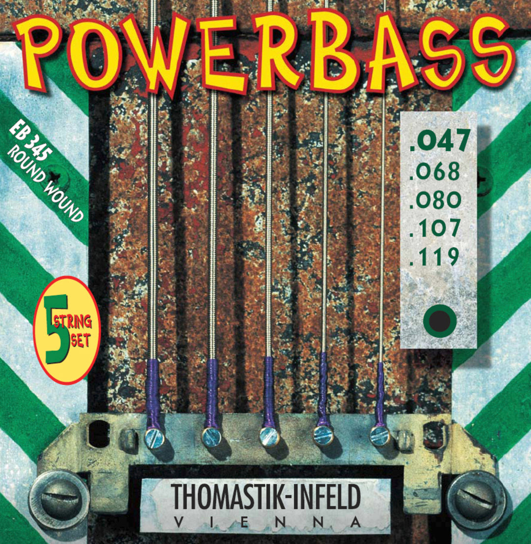 Thomastik-Infeld Cordes de basse électrique Power Bass Magnecore - Set 5 cordes long (EB345)
