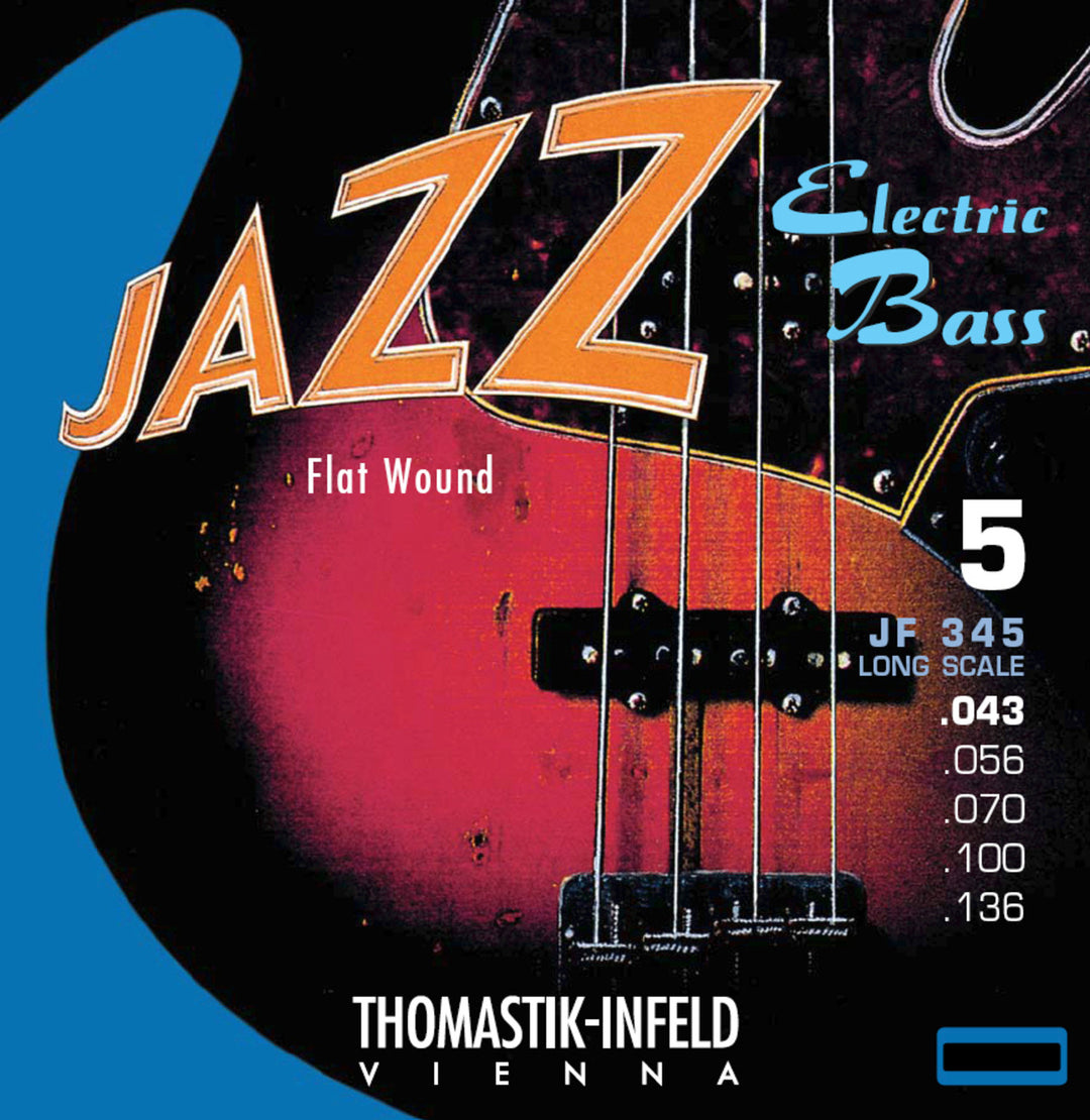 Cordes de basse électrique Thomastik-Infeld Jazz Bass Flat wound - Set 4 cordes super longues (JF364)