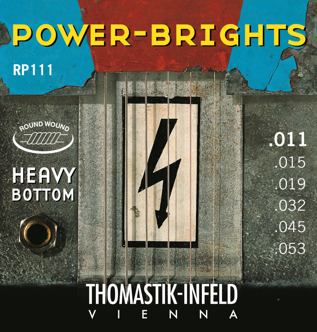 Thomastik-Infeld Cordes pour guitare électrique Power Brights Series - Jeu 011 heavy (RP111)