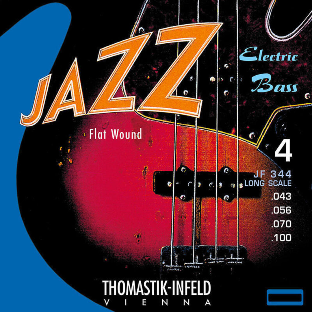 Cordes Thomastik-Infeld pour basse électrique Jazz Bass Flat wound - set 4 cordes long (JF344)
