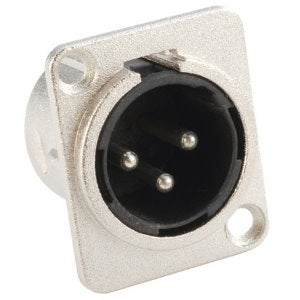 Connecteur de châssis XLR Mâle type D