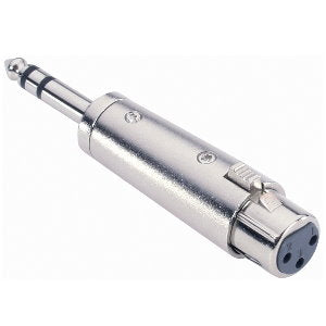 Adapter Audio Connector 6.3 mm Jack Stereo Male to XLR Female