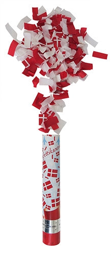 Confetti tube 30 cm, handheld (Red/white confetti)