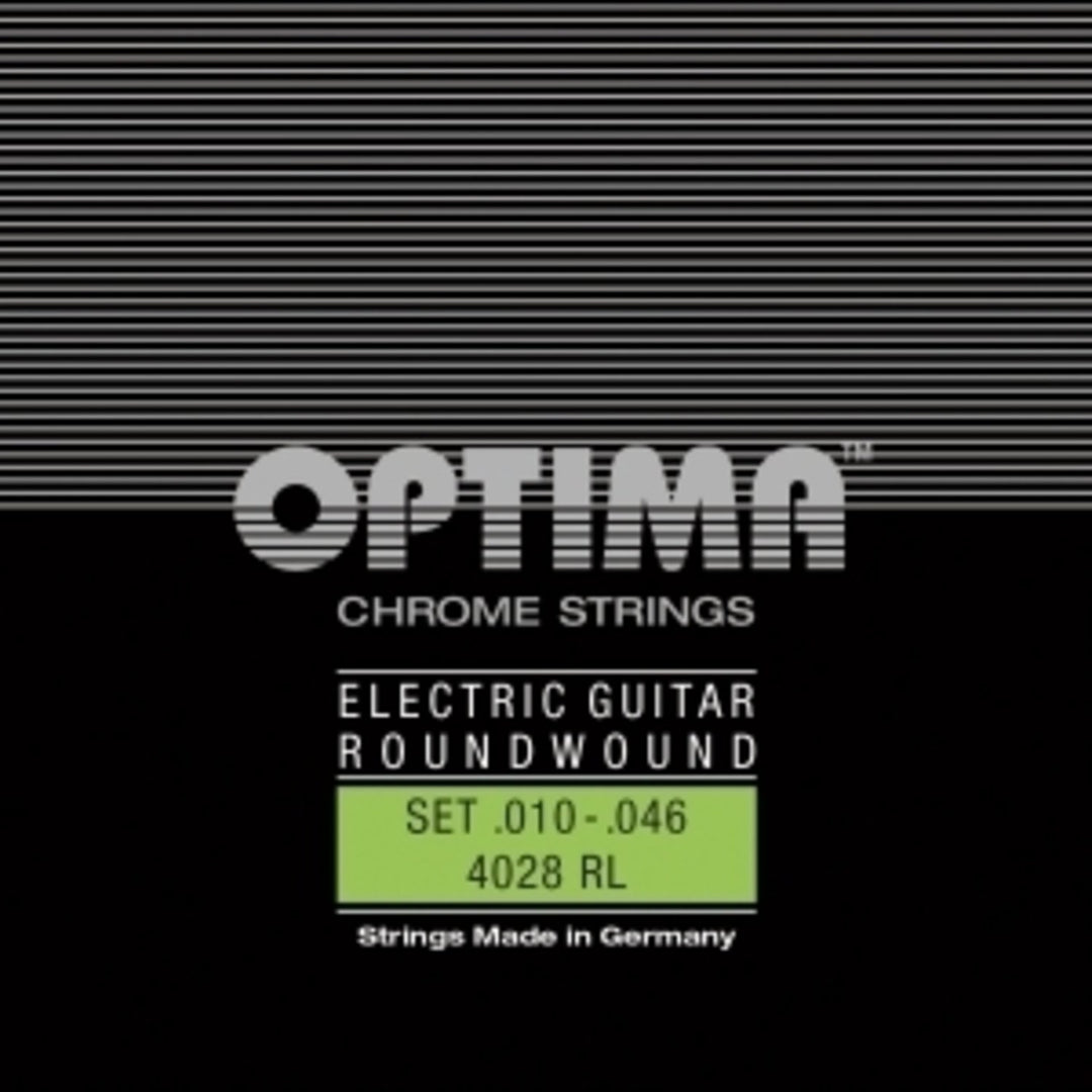 Cordes Optima pour guitare électrique Chrome à filet rond - Set (4028RL)