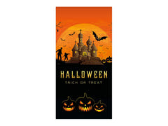 Halloween-banner Haunted House, 90x180 cm