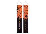 Bannière Halloween Haunted House, 2 pièces, 30x180 cm