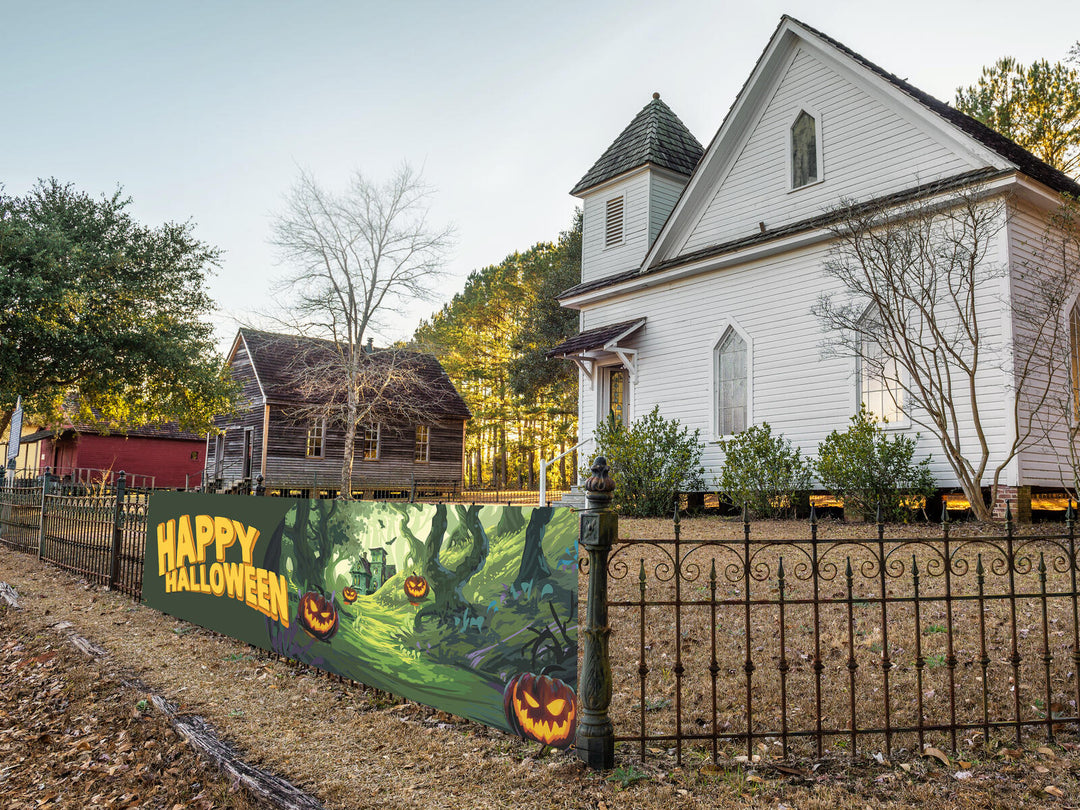 Halloween-banner Haunted Forest, XL, 300x90 cm
