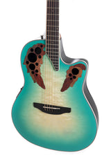 Ovation E-Acoustic Guitar Celebrity Elite Plus Mid Cutaway - Mintburst (CE44X-9B-G)