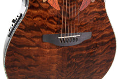 Ovation Guitares électro-acoustiques Celebrity Elite Plus Mid Cutaway - Dark Tiger Eye (CE44P-TGE-G)
