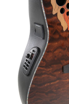 Ovation Guitares électro-acoustiques Celebrity Elite Plus Mid Cutaway - Dark Tiger Eye (CE44P-TGE-G)