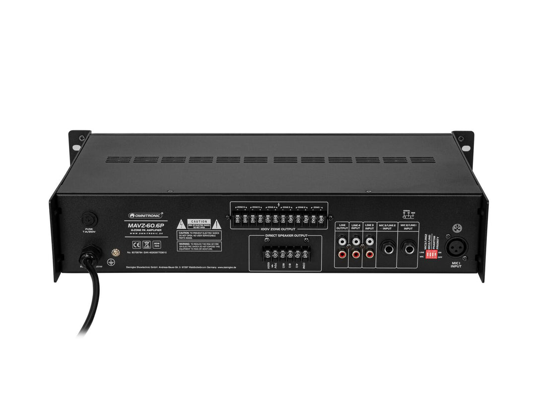 Amplificateur de mixage PA OMNITRONIC MAVZ-60.6P