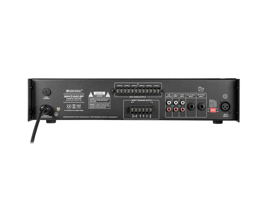 OMNITRONIC MAVZ-240.6P amplificateur de mixage PA