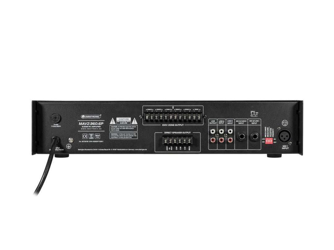 OMNITRONIC MAVZ-360.6P amplificateur de mixage PA