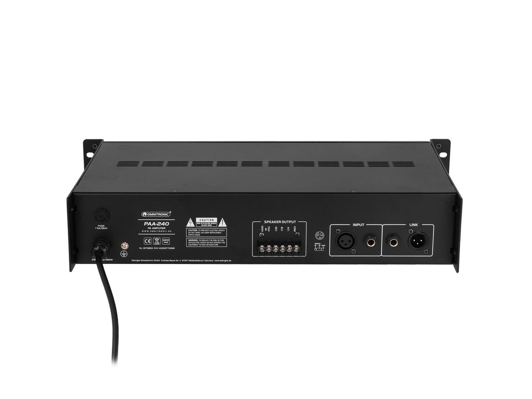 Amplificateur de sonorisation OMNITRONIC PAA-240