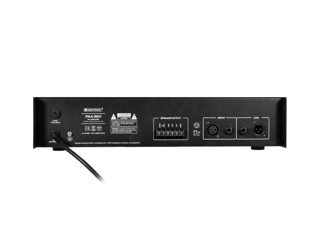 OMNITRONIC PAA-360 amplificateur de sonorisation
