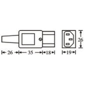 Connecteur d'Alimentation IEC Appareil (Femelle)