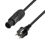 Adam Hall Cables 5 STAR TCON 0300 - Câble d’alimentation | Neutrik TRUE1® x CEE 7/7 avec câble Titanex® | 3 m