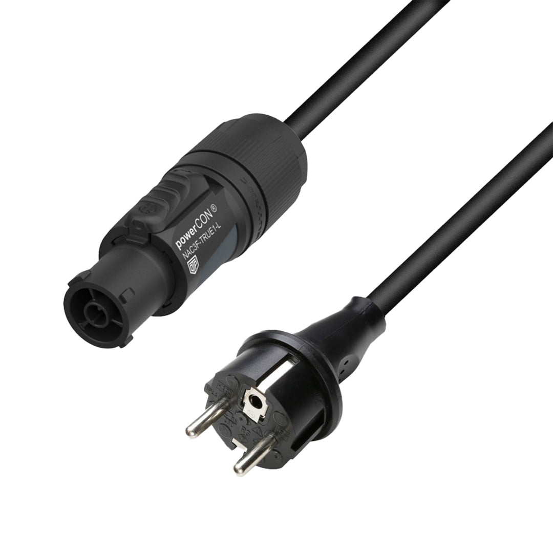 Adam Hall Cables 5 STAR TCON 1000 - Câble d'alimentation | Neutrik TRUE1® x CEE 7/7 avec câble Titanex® | 10 m