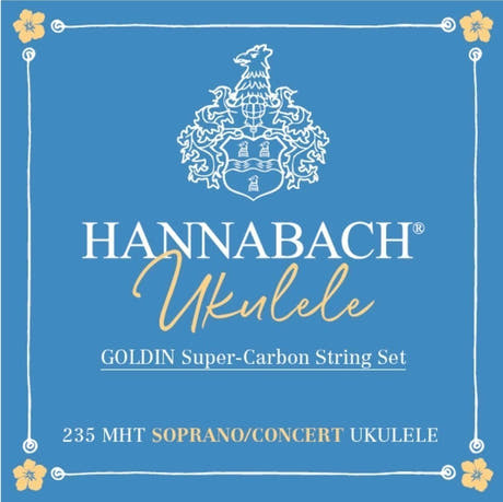 Hannabach 235MHT Goldin jeu de cordes pour ukulélé soprano et concert