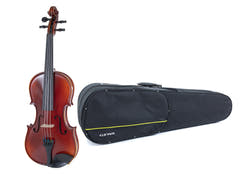 GEWA Violons Ideale - 4/4 pour gaucher (Prêt à jouer, étui moulé inclus, sans archet, avec cordes Larsen Aurora, sécurisé pour le transport)