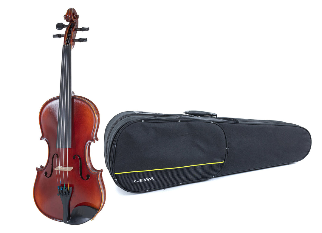 GEWA Violons Ideale - 4/4 pour gaucher (Prêt à jouer, étui moulé inclus, sans archet, avec cordes Larsen Aurora, sécurisé pour le transport)