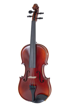 GEWA Violons Ideale - 4/4 lefthand (Prêt à jouer, avec case profilé, archet en carbone, cordes Larsen Aurora, sécurisé pour le transport)