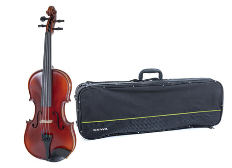 GEWA Violons Ideale - 4/4 pour gaucher (Prêt à jouer, étui de violon, sans archet, avec cordes Larsen Aurora, sécurisé pour le transport)