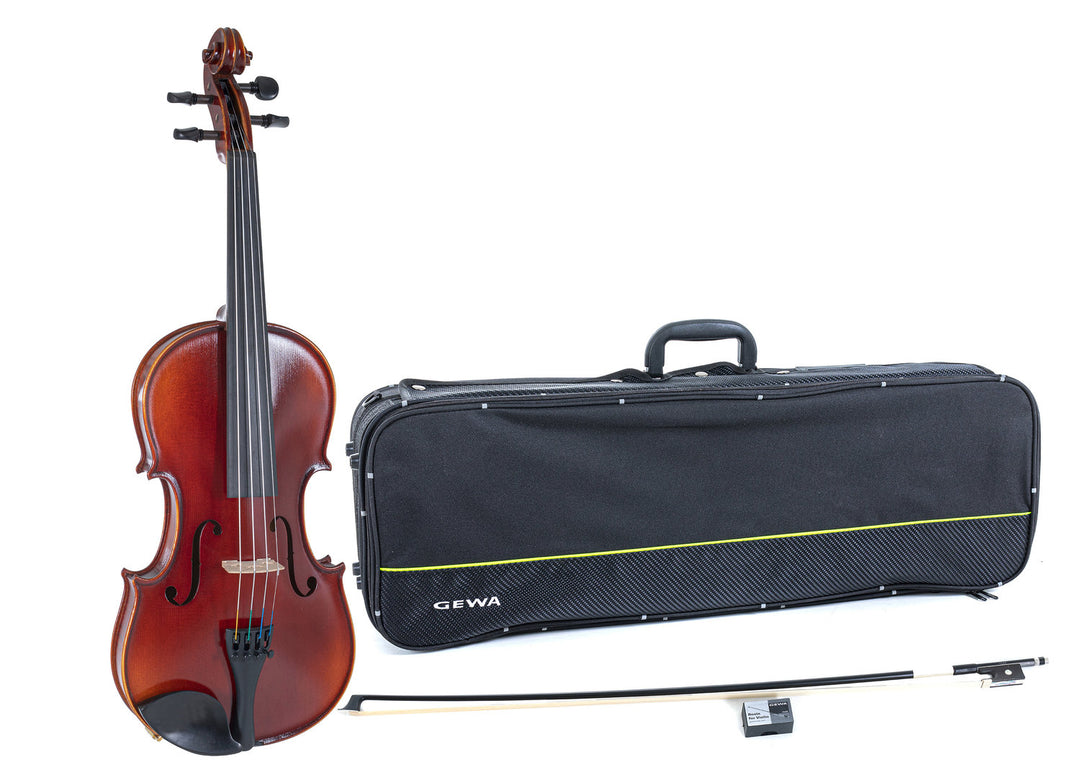 GEWA Violons Ideale - 3/4 (Prêt à jouer, étui pour violon, archet en carbone, cordes Larsen Aurora, sécurisé pour le transport inclus)