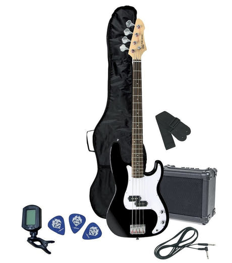VGS RCB-100 Bass Pack, basse électrique avec amplificateur, Black