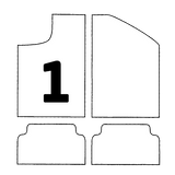 Avant Uniline ensemble de tapis gris anthracite taille 1