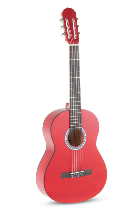 VGS Basic guitare classique 3/4, rouge transparent