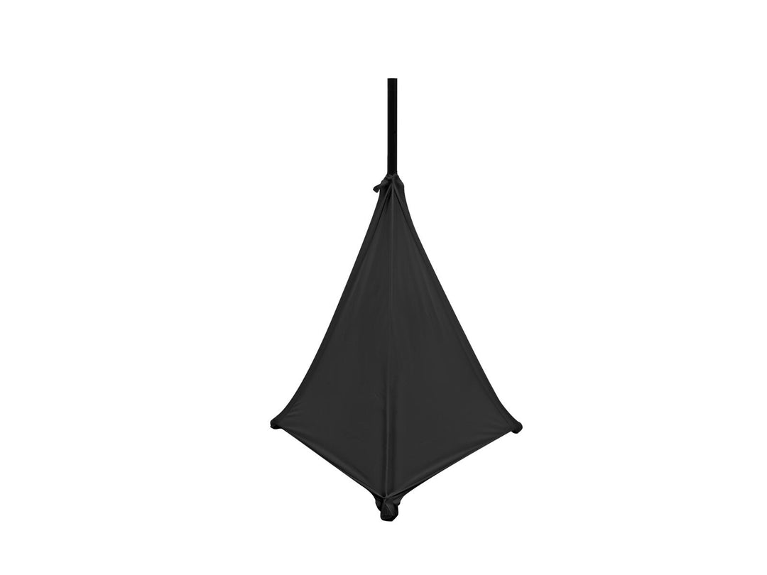EUROLITE Ensemble boule à facettes 30 cm noire avec stand et cover de trépied noir